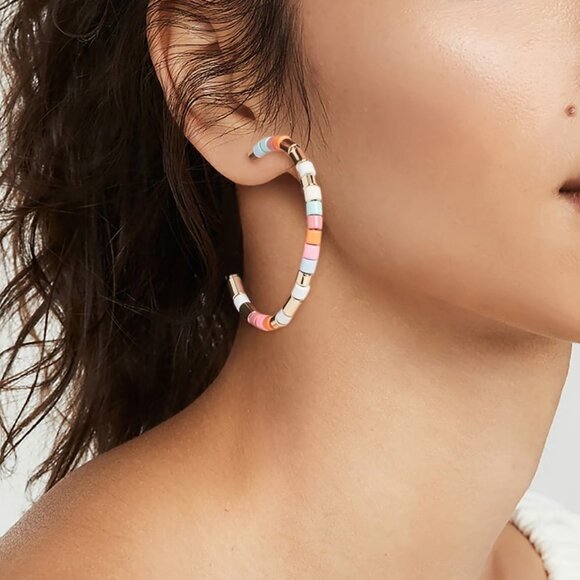 Roxanne Assoulin Pastel Hoop Earrings - Picture 3 of 5